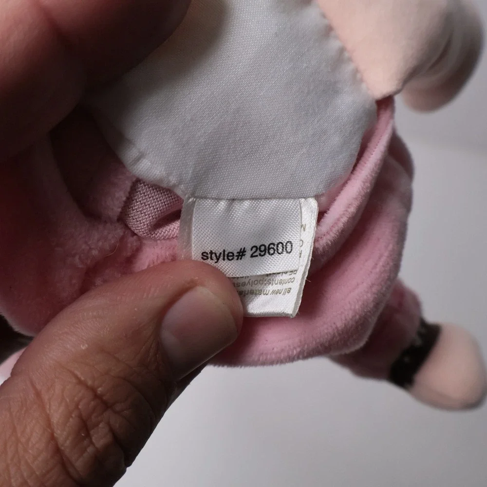 Carters‎ Pink Plush Baby Doll Heart Polka Dot Bow Soft Toy 10